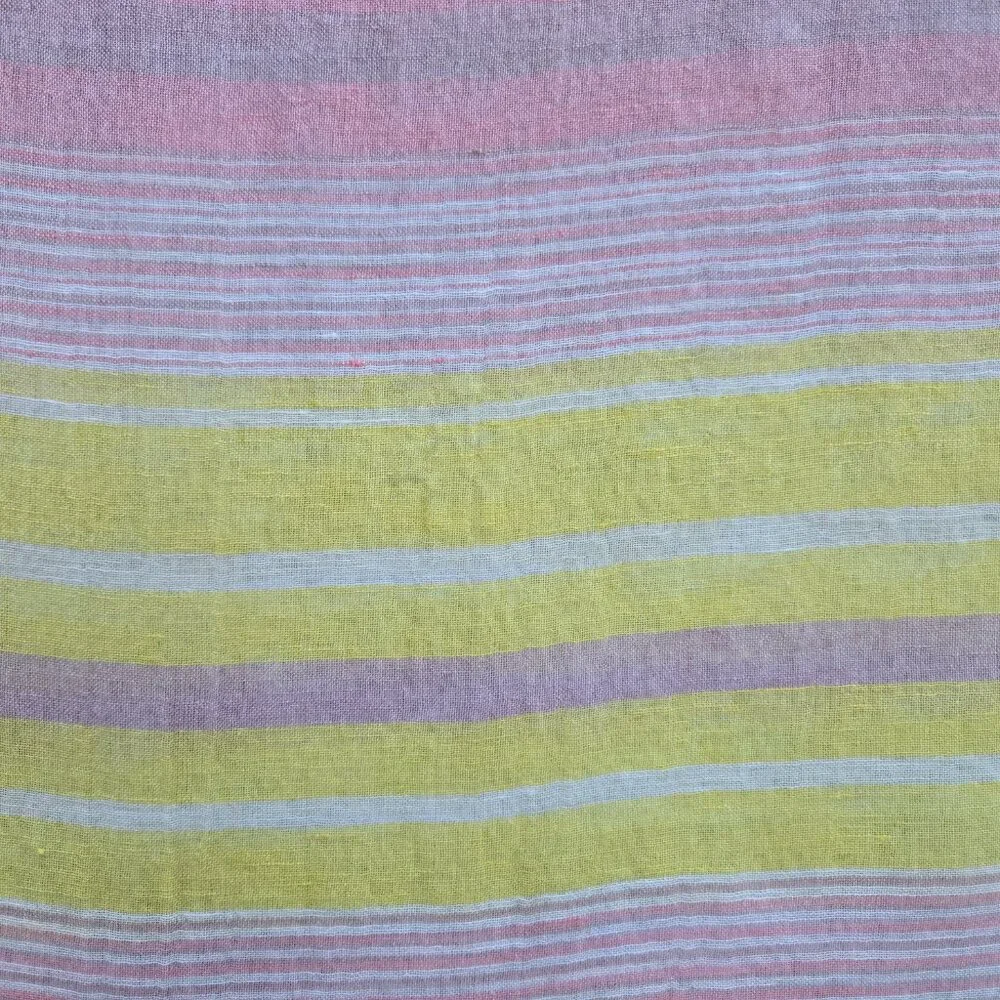GAP Linen Cotton Scarf Pink Yellow